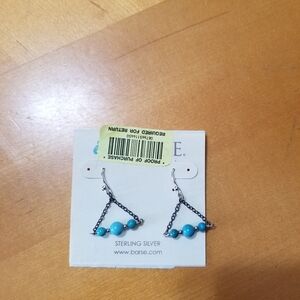 Bare sterling silver turquoise earrings